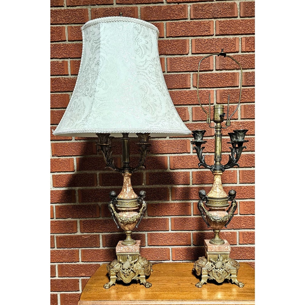 Brevattato Italian Louis XVI Style Candelabras Converted To Electric Table Lamps